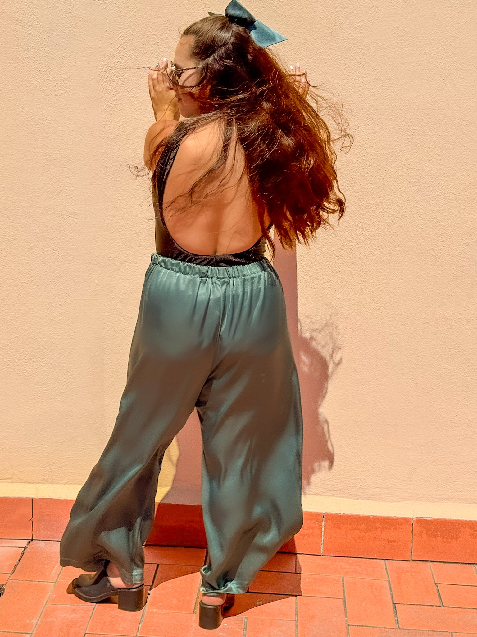 Teal Candlelight Pants