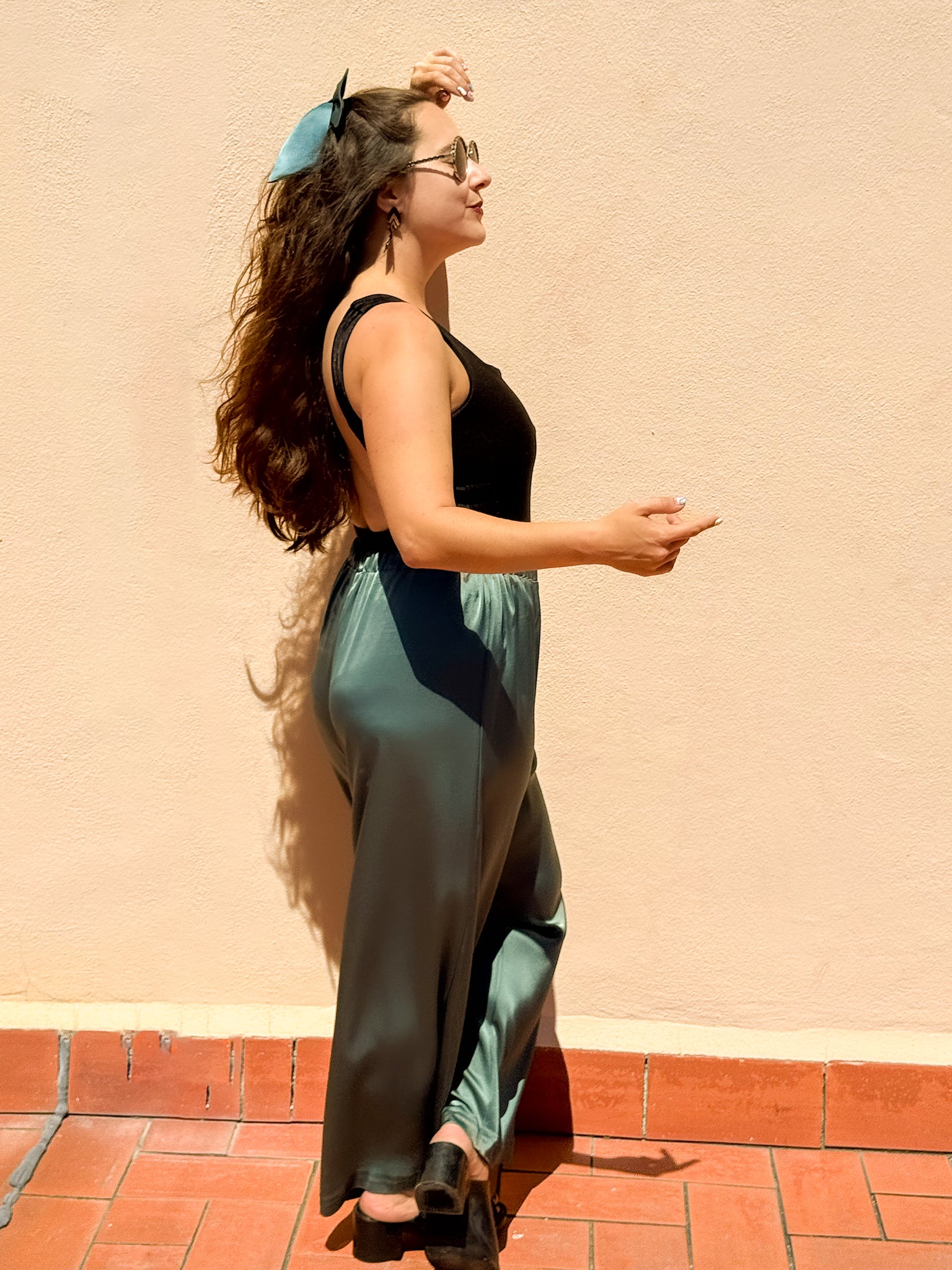 Teal Candlelight Pants
