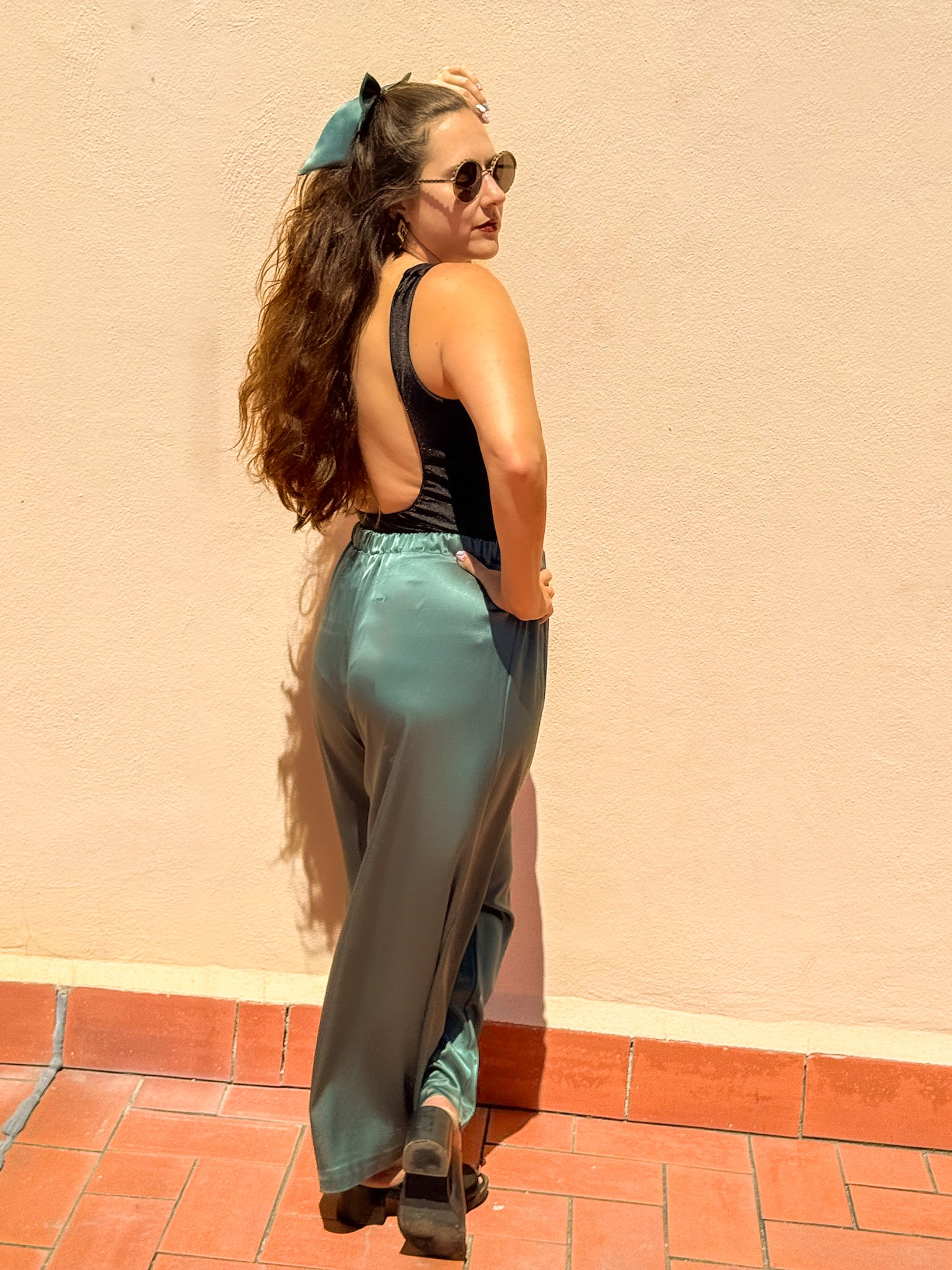 Teal Candlelight Pants
